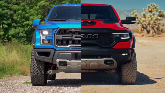 comparison between ram 1500 trx 2021 and ford f 150 raptor 2020 512261798